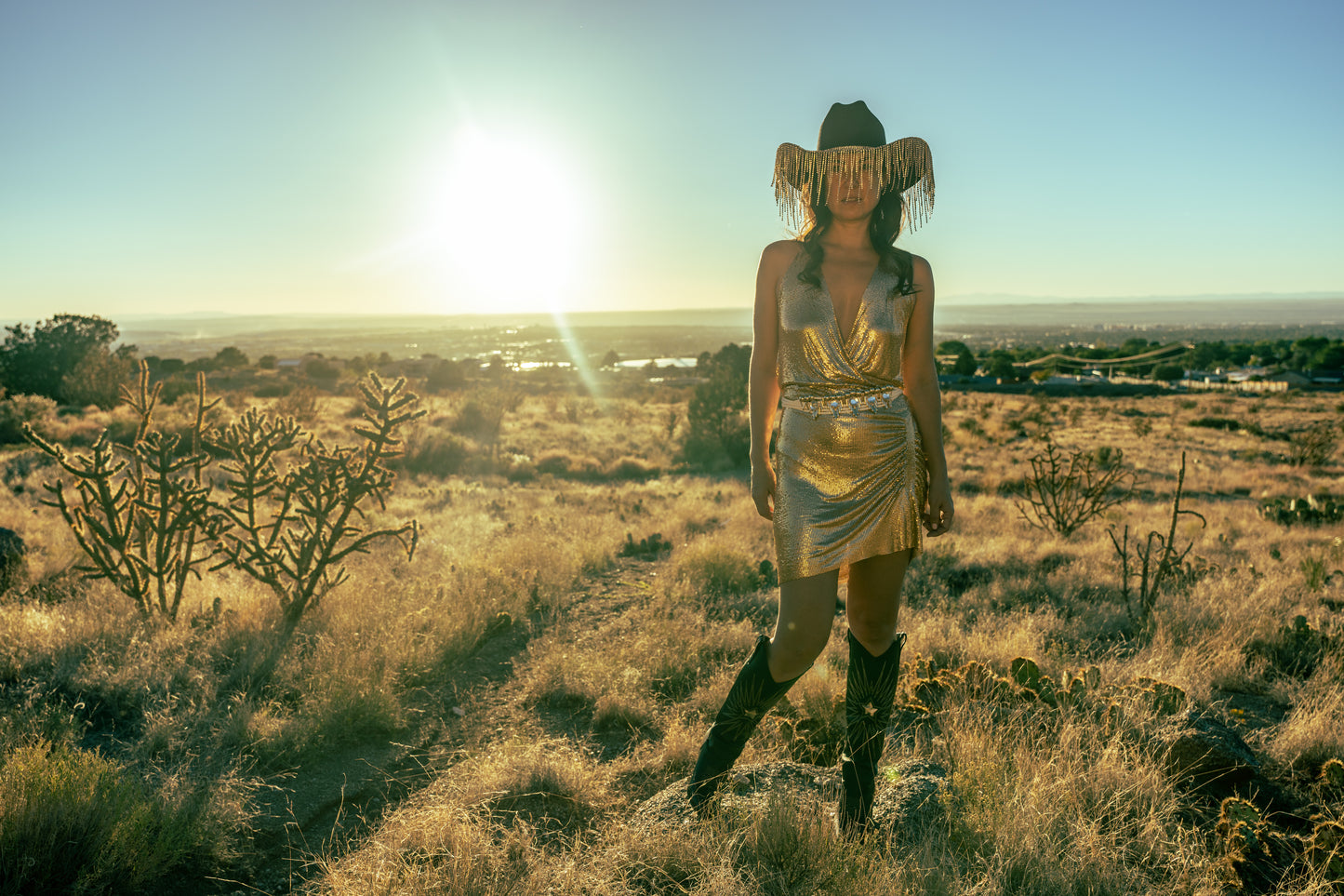 Special Edition- Glitzy Gold Cowgirl hat