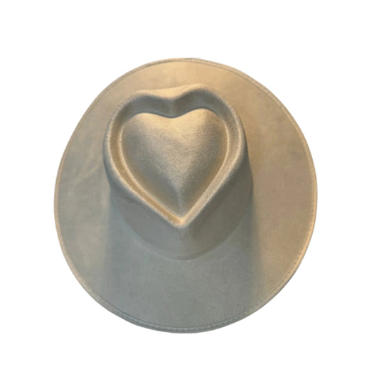 Classic Suede Heart flat-brimmed hat